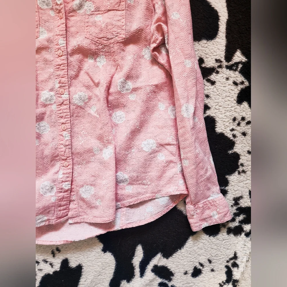 "WRANGLER" WOMEN'S Y2K BUTTON UP - FLORAL/PINK - Picture 2 of 4